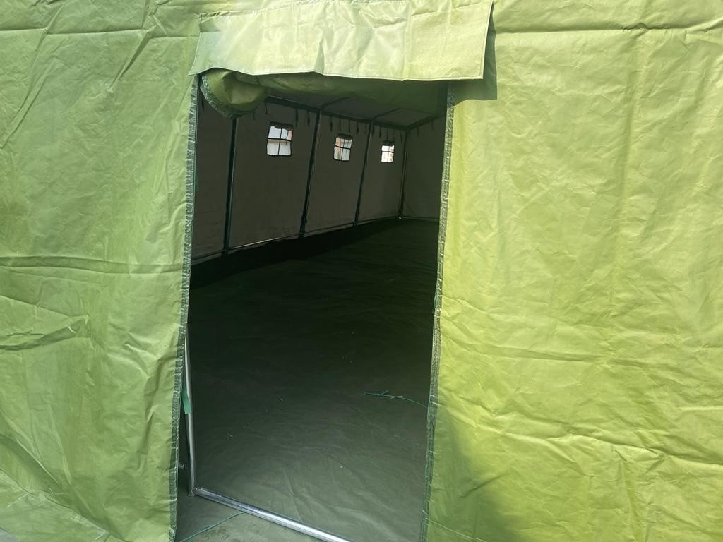 Палатка Каркасная утепленная зеленого цвета 12х6 Палатка Каркасная утепленная зеленого цвета 12х6