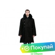Полушубок Армейский Бекеша черного цвета Люкс